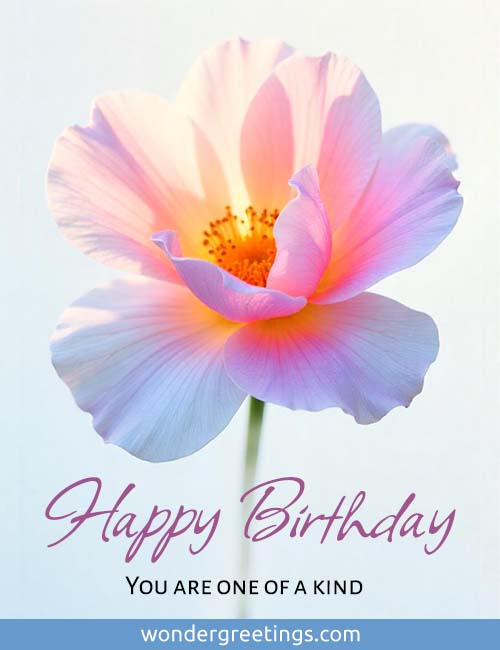 Happy Birthday. <BR>You are one of a kind