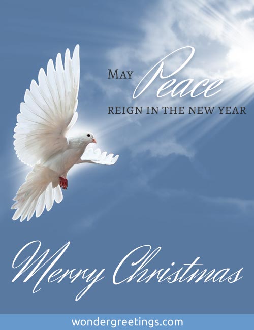 May Peace reign in the new year.<BR>Merry Christmas