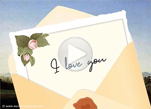 Love ecard. A love letter for you	