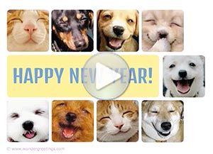 New Year ecard. A smile every day