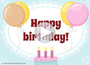 Imagen de Birthday para compartir gratis. Yesterday, today and tomorrow