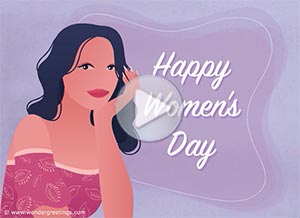 Women's Day ecard. Happy Women's Day