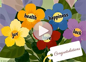 Congratulations ecard. A bouquet of good wishes