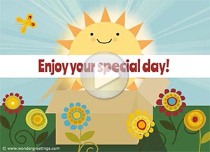 Congratulations ecard. Enjoy your special day!	