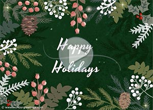 Christmas ecard. Happy Holidays