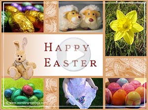 Easter ecard. Joys of Easter