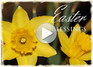 Easter ecard. Easter blessings