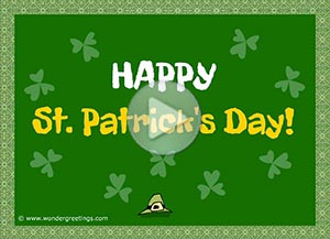 St. Patrick ecard. Let's get drunk (Irish toast)