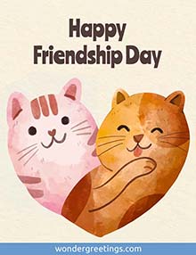 Friendship's day free 3D card. Happy Friendship Day