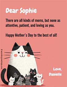 Printable card. No mom like you
