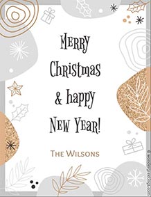 Printable card. Merry Christmas & happy New Year!