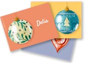 Printable card. Christmas tree decorations
