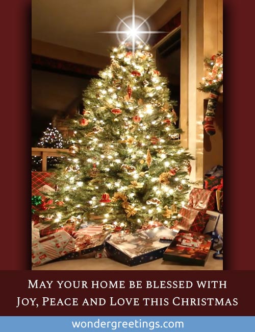May your home be blessed with Joy, Peace and Love this Christmas.