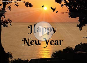 New Year ecard. 365 sunrises for you