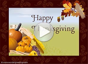 Thanksgiving ecard. Time to be thankful