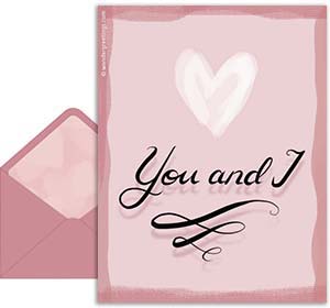 Anniversary free 3D card. Two words