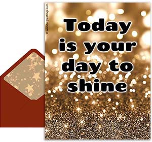 Birthday postcards free 3D card. Shine