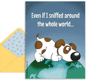 Mother's day free 3D card. From your dog with love