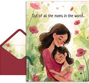 Mother's day free 3D card. So glad you are MY mom