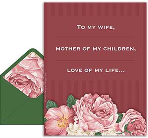 Mother's day free 3D card. For my wife