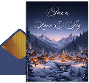 Peace, Love & Joy	<BR>Wishing you a heart filled with peace, <BR>a holiday full of love, <BR>and a world full of joy <BR>this Christmas and throughout the new year.	