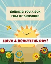 Sending you a box full of sunshine. <BR>Have a beautiful day!