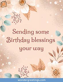 Sending some birthday blessings your way