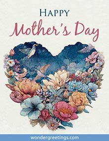 Mother's day free 3D card. Happy Mother''s Day