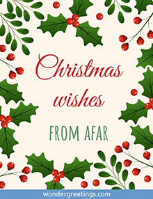 Christmas wishes from afar