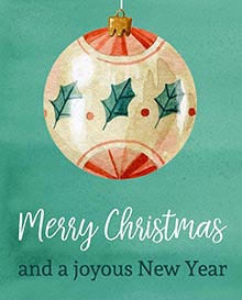 Merry Christmas and a joyous New Year